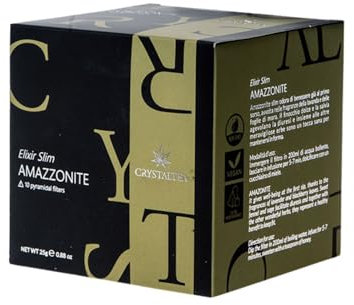 Crystaltea - Tisana sgonfiante e dimagrante - Tisana mora, mela, finocchio dolce, canina e spirulina - 10 bustine di tisana bio