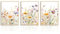 Dazzlewall Wildblumen Leinwand Bilder Aquarell Botanische Wandbilder für Schlafzimmer Wohnzimmer Dekor 30X40 cm Ohne Rahmen 3er Set