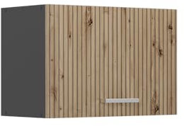 Vicco Hängeschrank R-Line, hängender Küchenschrank, Artisan-Eiche/Anthrazit, 60 cm Flach