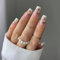 24 Stück Französische Nägel Zum Aufkleben, Natürlich Acrylnägel mit Nagelkleber, Weiße Tips Glossy Künstliche Nägel Selbstklebende Press-On Nails für Frauen Nail Art DIY (White Lemon, 24x)