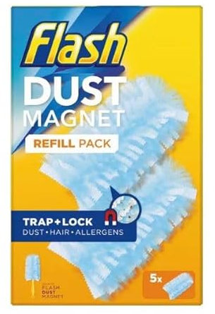 Flash Hand duster Refills (Pack of 5) | Trap and lock day-to-day dust, hair and allergens | DUST Magnet