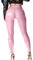 Mstaad Lack-Leggings aus Kunstleder für Damen, hohe Taille, Po, Lifting, Lack, Kunstleder, Latex, glänzende Hose, Konzert-Outfits, Rosa (Crystal Pink), S