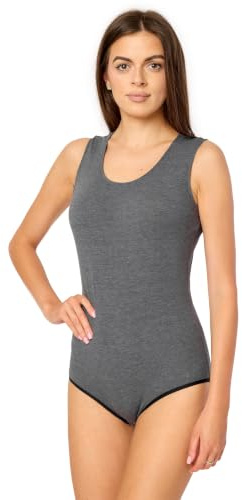 Merry Style Damen Body aus Baumwolle - Ärmellos, Bequeme Shapewear BD901