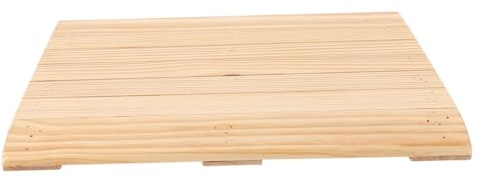 Holz Schwellenrampe mit Rillenoberfläche für Zuhause und Werk | Beige, Verschleißfest und Glatt, Zufällige Blockzahl, Geeignet für Spielzeugauto und Scooter