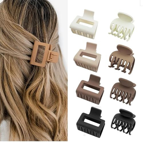 Pinzas para el pelo,8 pinzas para el pelo de fijación fuerte pinzas para el pelo mate para pelo fino pelo grueso