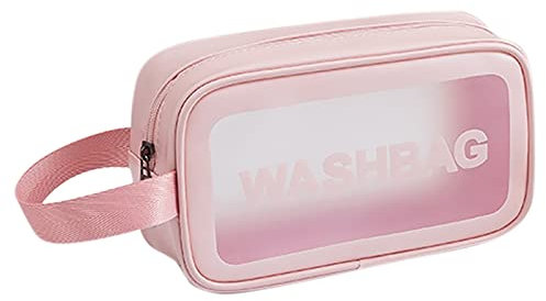 Schultasche MäDchen 5 KlasseReiserucksack Damen S-Sets Waschbeutel mit für Reisen Make-up-Taschen multifunktionale wasserdichte PVC-Aufbewahrungstasche Diebstahlsichere (Pink, One Size)