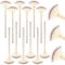 Teenyyou 30 Pcs Soft Fan Facial Brushes, Fan Mask Brushes, Applicator Brushes, Cosmetic Applying Tools for Blush, Peel, Sleeping Mask, Mud Cream, Makeup(Champagne)