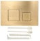 Push Plate Toilet Cistern Replacement Parts For Geberit Dual Flush Plate Chrome, Brushed Gold, Bright Gold, Matte White 164X246x12MM(Brushed Gold)