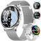 LIGE Montre Connectée Femme avec Appel Bluetooth,1.32 Amoled Display Ronde Smartwatch Femme avec 110+ Modes Sportifs/Fonction Féminine/Fréquence Cardiaque/Sommeil,IP68 Android iOS Argent
