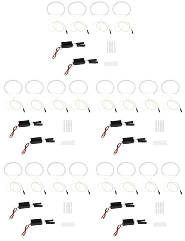 Eoslcusmvl 20 Piezas de Ccfl Led Kit de Ojos de Anillo Drl Luz de SeñAl de Ccfl LáMpara de para E36 E46 E39 E38