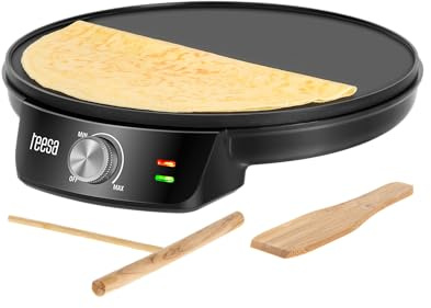 Teesa Pfannkuchenpfanne Elektrische Pfannkuchenpfanne 30 cm 1200 W Temperaturregelung TSA3235