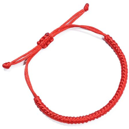 Aestustheri Handmade lucky red string - red bracelet,prayer bracelet - adjustable size - suitable for women, men, and teens - friendship gift