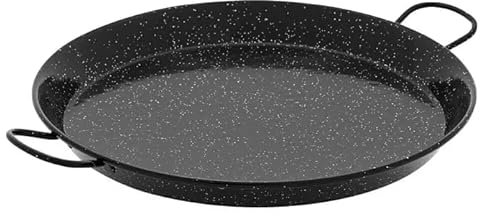 BALSAT Paellera de Hierro con Asas de Acero Inoxidable de 42 cm | Ideal para Paellas Tradicionales y Platos
