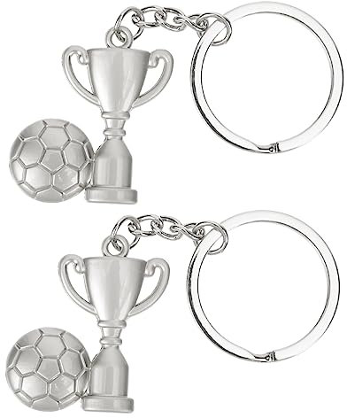 ibasenice 2stücke Fußball Schlüsselanhänger Zum Aufhängen Schmückt Tasche Und Schlüssel Fußball Sport Anhänger Geschenkideen Zum Geburtstag Für Väter Schlüsselhalter