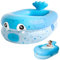 Piscina Gonfiabile Bambini, Piscinetta Gonfiabile Bambini, Globefish Piscina Gonfiabile Neonato Spiaggia con Fondo a Bolle Gonfiabile, Estivi Giardino Esterno Piscinetta Baby-110×90×35cm (Blu)