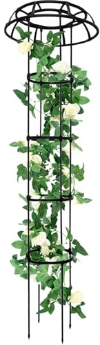 Rankgitter für den Garten, Obelisken, Pilzspitze, Rankhilfe für Kletterpflanzen, Gartengemüsekäfige, Unterstützung für Weinbohnen, Efeu, Clematis, Zucchini-Rose