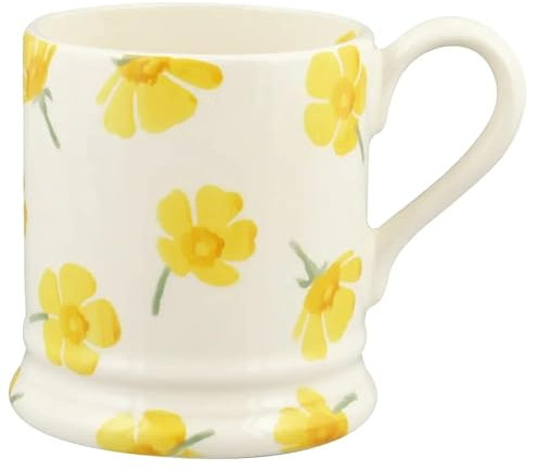 Emma Bridgewater Buttercup Floral Mug, 300ml, White and Yellow, English Earthenware