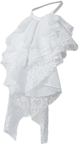 Brxmpn Spitzen-Jabot-Krawatte, Elegante Rüschen-Krawatte, Mehrlagiger Spitzenkragen Für Damen-Outfits, Cosplay-kostüm, Kostüm-Accessoire