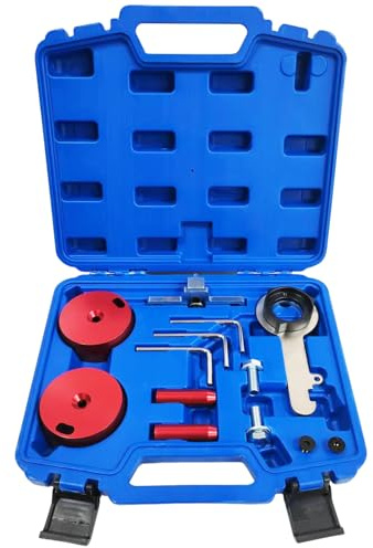 FreeTec Motor Zahnriemen Einstellwerkzeug, Nockenwellen Arretierwerkzeug Kurbelwellen Werkzeug, Zahnriemenwechsel Werkzeug für Ford Transit Custom Focus Galaxy Ranger S-Max 2.0 Ecoblue TDCi