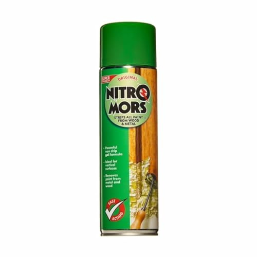 Aerosol Paint Stripper Gel Paint, Varnish & Lacquer Remover for Wood, Metal, Concrete, Vertical Application, 500ml