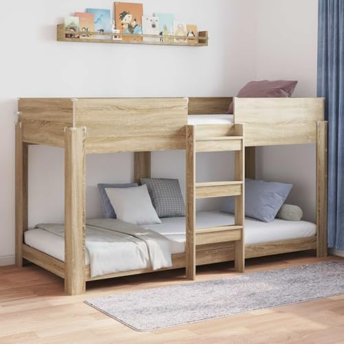 Lumanois Etagenbett für Kinder Sonoma-Eiche 90 x 200 cm Holzwerkstoff,59.38kg,3410517