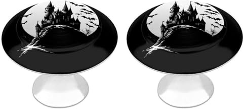 Old Gothic Castle Funny Round Cabinet Knobs 2 Pack