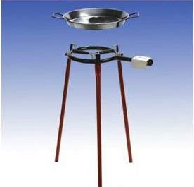Paelleras EL CID Paella Grillset Jaen mit 1-flammigem, 30cm Gasbrenner (8 KW), 36cm Pfanne, Normale Füsse, incl. Schlauch und Druckminderer