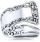 Boho Bypass Spoon Band Ring For Women For Men Oxidized .925 Sterling Silver Adjustable
