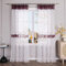 Yujiao Mao Stickerei Voile Gardinen 1er-Pack transparenter Vorhang Schal mit Kräuselband BxH 140x225cm Beere