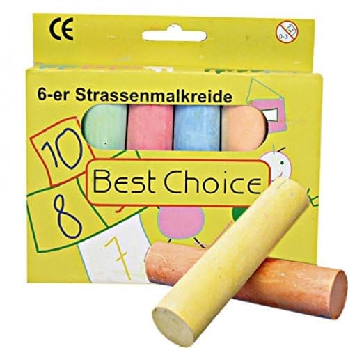 na und-und 63638 Straßenkreide XL Jumbokreide 10cm // 6er