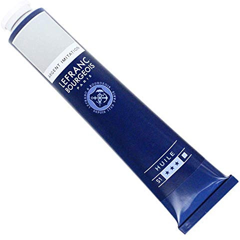Lefranc Bourgeois 810096 feine Ölfarbe, lichtecht mit hervorragender Deckkraft & hoher Farbintensität, gleichmässiger Konsistenz und optimaler Mischbarkeit, 150ml Tube - Silber Farbton