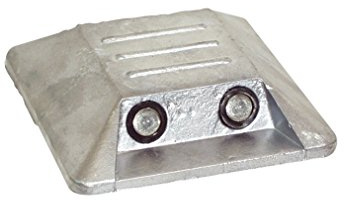 BAUZAUNWELT Markierungsnagel aus Aluminium zum aufkleben 100 x 100 x 20 mm (1 Stück Reflexlinsen einseitig)