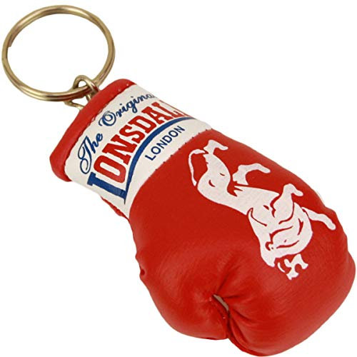 Lonsdale London MINI BOXING GLOVES Keyring Men Key Chain Mini Boxing Gloves Key Chain Red, Taille:OneSize
