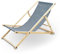 BITUXX Liegestuhl Sonnenliege Gartenliege Holzliege Strandliegestuhl Holz Klappbar (Anthrazit)