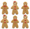 Anniversary House Christmas Gingerbread Friends Edible Cake Decorations, Handcrafted Cake Toppers, Edible Fondant Icing Sugar Cupcake Toppers, SFX301
