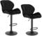 WOLTU Barhocker 2er Set Barstuhl Tresenhocker Bistrohocker Designer Hocker mit Rückenlehne, höhenverstellbar, drehbar, Samt Stahl, Schwarz