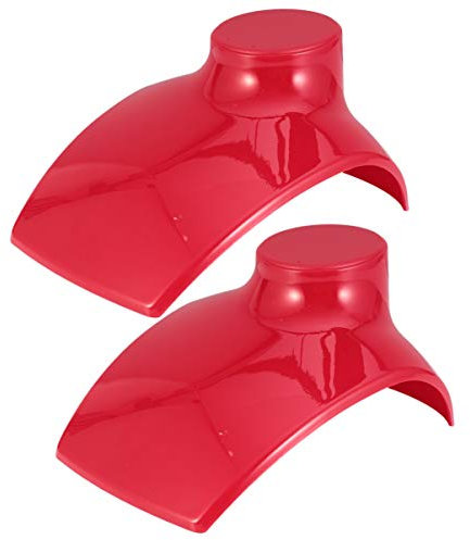 Milisten Büste Für Ketten 2Pcs Rot Halskette Kette Schmuck Büste Display Halter Ständer Halskette Mannequin Stehen Anhänger Kette Ohrringe Organizer für Schaufenster Regal