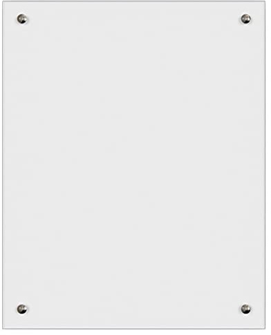 Clear Glass Kitchen Splashback – 6mm Toughened Heat-Resistant Glass, Polished Edges, Pre-Drilled Holes & Chrome Fixings, Hob & Cooker Wall Protector (75 x 80cm)