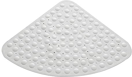 Inbagno Tappeto Doccia Antiscivolo Triangolare 54x54 cm, Design Moderno angolare con 114 Ventose, antimuffa