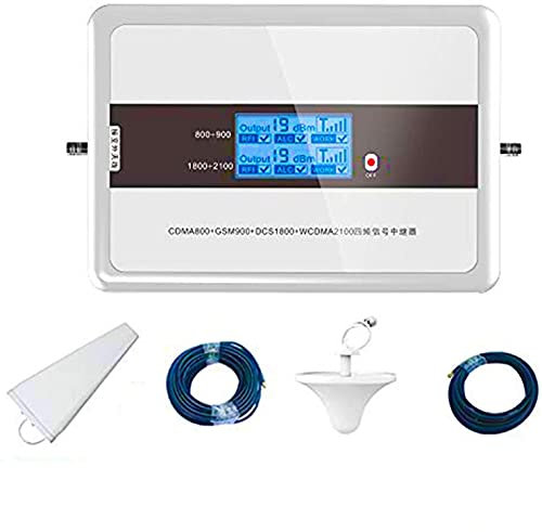 4 IN1 Cell Phone Booster Segnale per casa e Ufficio 3G 4G CDMA DCS gsm WCDMA 800/900/1800 / 2100Mhz Frequenza ripetitore del Segnale con Antenna Kit