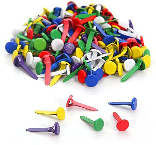 Uteruik Mini-Heftklammern, Papierklammern, runde Metallklammern, für Kunst, Basteln, Stempeln, Scrapbooking, DIY-Werkzeug, 50 Stück