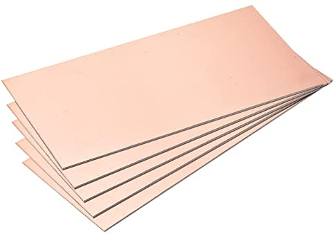 sourcing map 5 Stück PCB Kupferplatine Laminat 200x100x1,5mm FR4 Glasfaser Doppelseitig