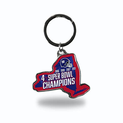 Rico Industries NFL New York Giants Champ State Shape Schlüsselanhänger