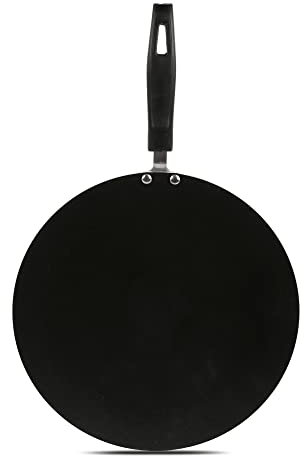 AM Home and Kitchen Non-Stick Tawa Pan (34.5cm) – Perfect for Chapati, Pancakes, Crepes, Roti & Dosas – Even Heat Distribution, Less Oil for Healthier Cooking, Easy Cleanup, Stay-Cool Handle