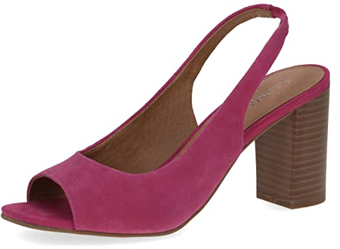 CAPRICE 9-9-28304-20, sandalo tacco Donna, Rosa (Fucsia Suede), 36 EU