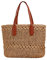 JAWSEU Stroh Strandtasche Flechttasche Strohtasche, Sommer Vintage Handgewebte Strand Stroh Handtasche, Böhmische Große Geldbörse Schultertaschen für Damenreisen und Urlaub