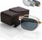 JYCCH Mini-HD-Lesebrille aus Kunstharz, photochrom, strahlungs- und UV-beständig, Faltbare Lesebrille für Männer und Frauen,Gold,+2.50 (Gold 3)