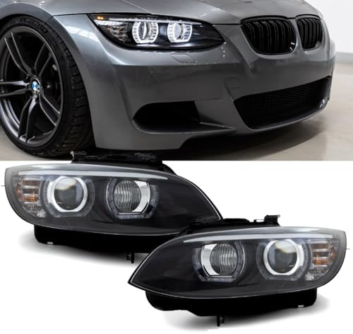 DM Autoteile 16038 Xenon Scheinwerfer U Klarglas schwarz Bj 05-10/Tagfahrlicht+Kurvenlicht D1S/H3 kompatibel für BMW E92/E93 06-10