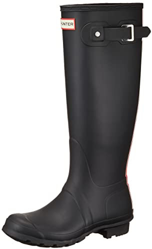 Hunter Logo Originale Tall Tri-Color, Stivali in Gomma Donna, Nero, 41 EU