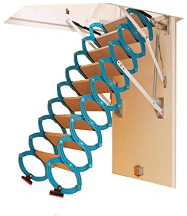 Attic Steps, Loft Stair, Ceiling Folding Loft Ladder, Telescoping Attic Ladder, Rubber Anti-Slide Pedals Loading 660lb